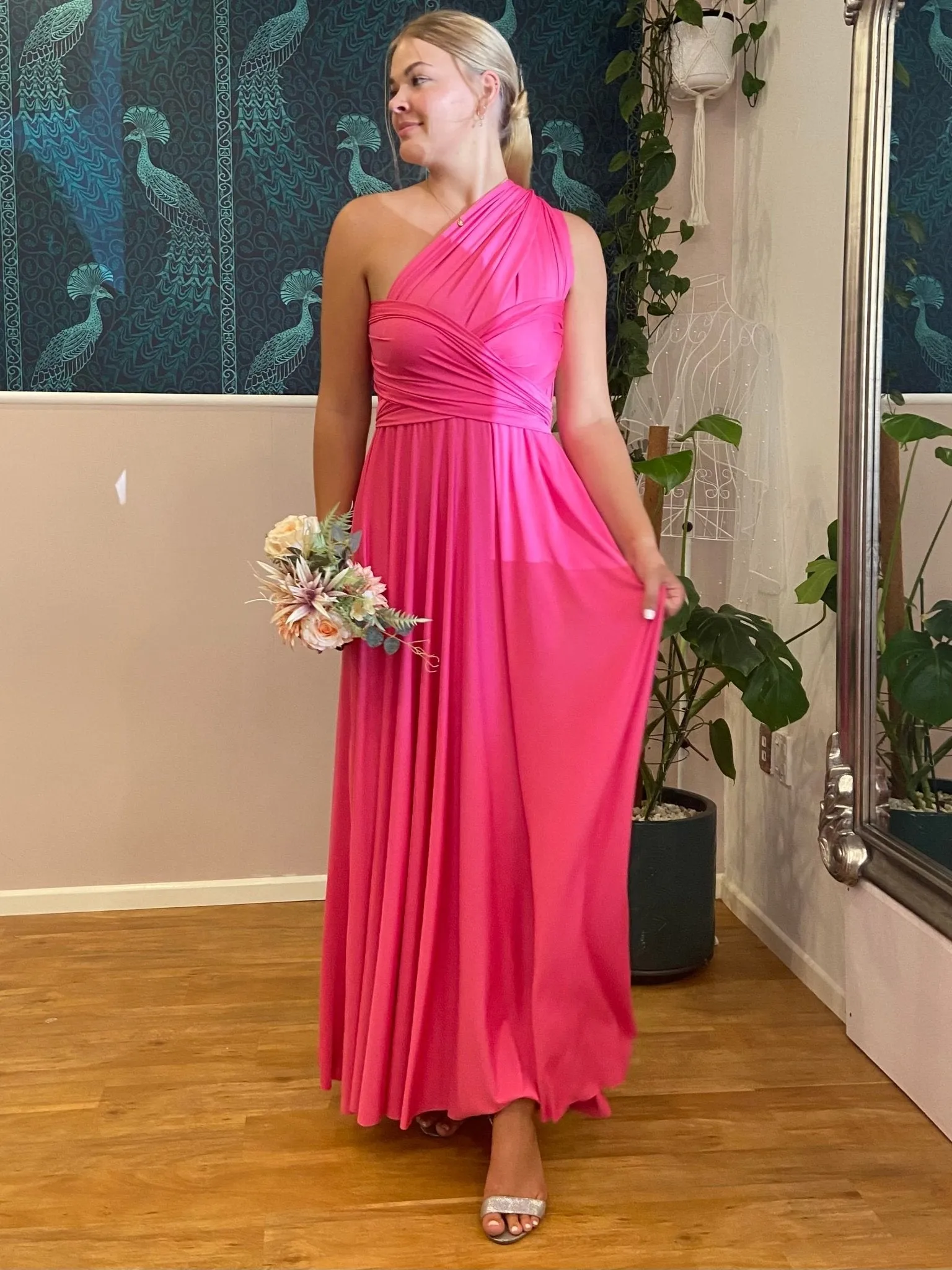Hot Pink convertible Infinity bridesmaid dress Express NZ wide