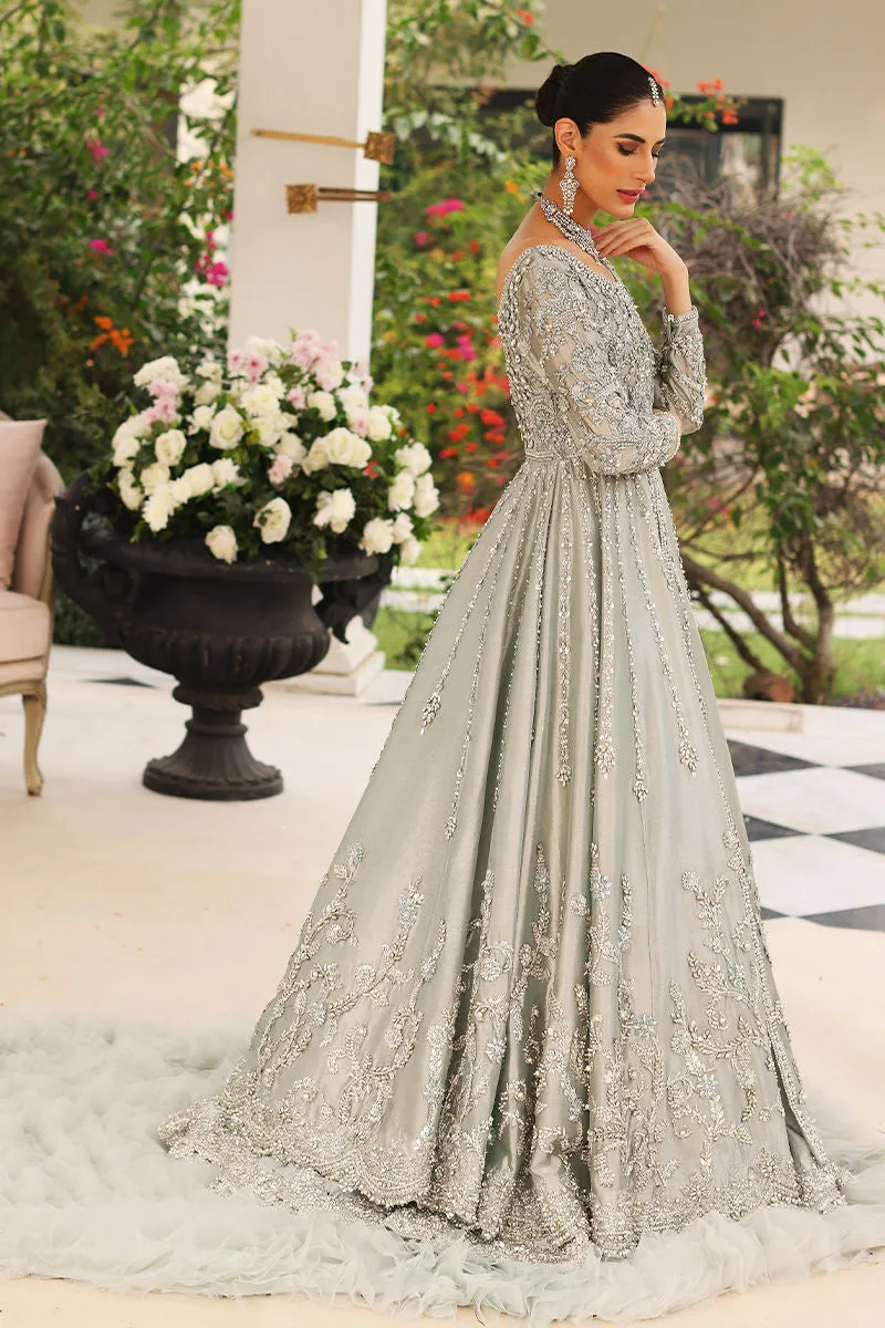 Ice Blue Pakistani Bridal Lehenga Premium Embellished Pishwas Pakistani Wedding Dresses