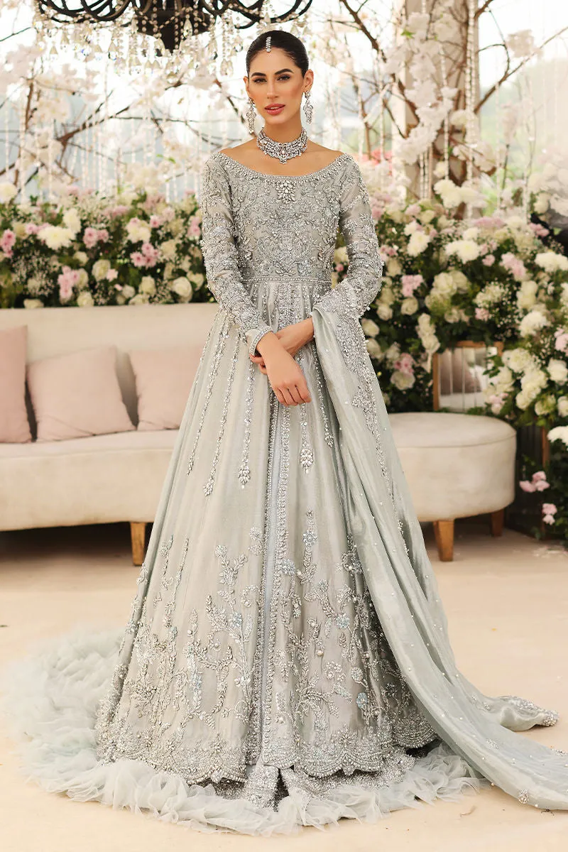 Ice Blue Pakistani Bridal Lehenga Premium Embellished Pishwas Pakistani Wedding Dresses