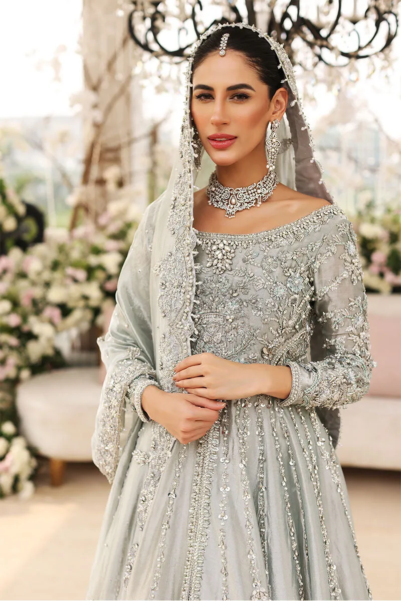 Ice Blue Pakistani Bridal Lehenga Premium Embellished Pishwas Pakistani Wedding Dresses