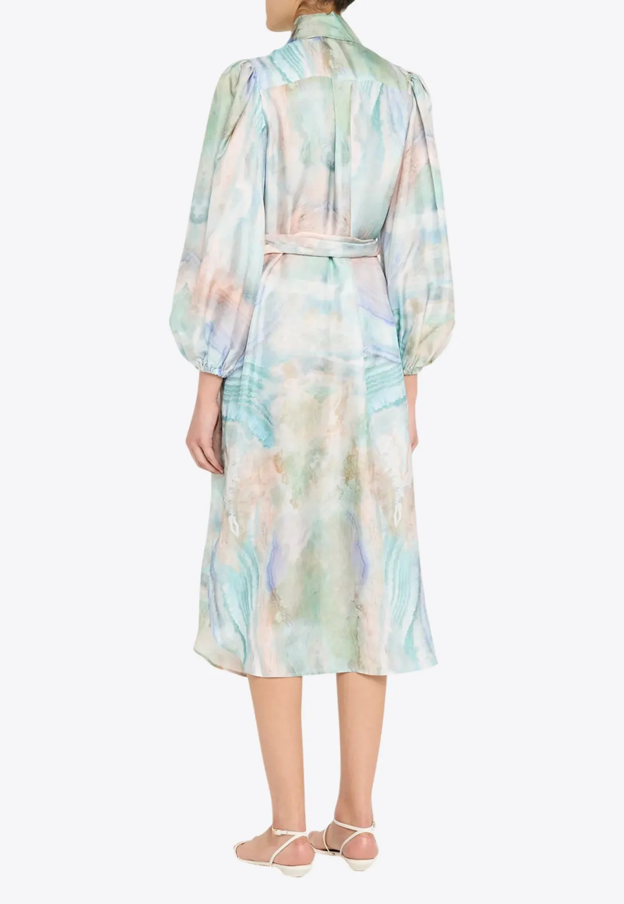 Illuminate Silk Midi Shirt Dress
