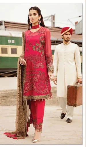 Indian Salwar Suit Shokin Pink Color Model#C 1800