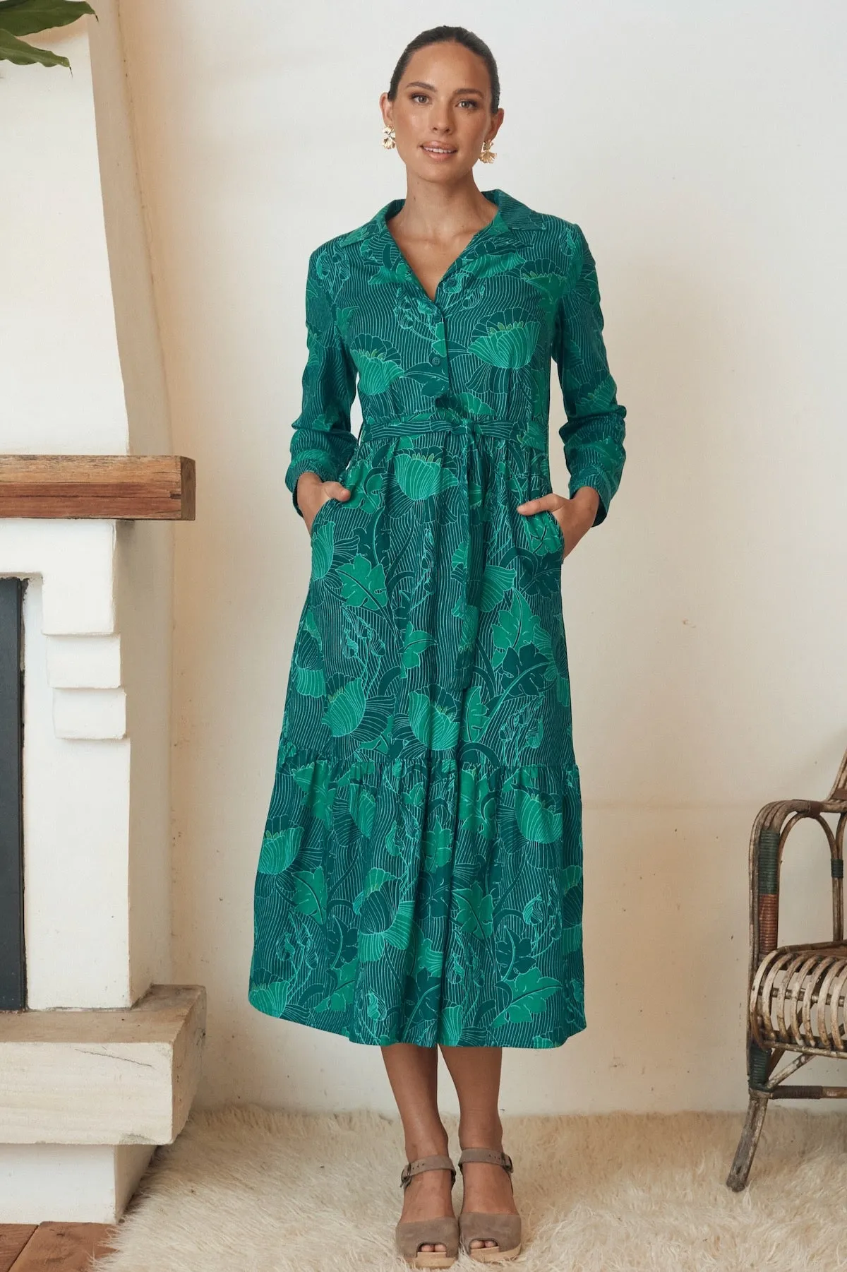Isla Maxi Dress - Lotus Aqua