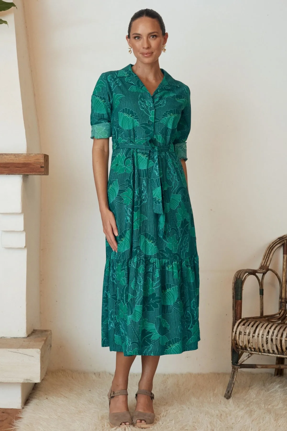 Isla Maxi Dress - Lotus Aqua