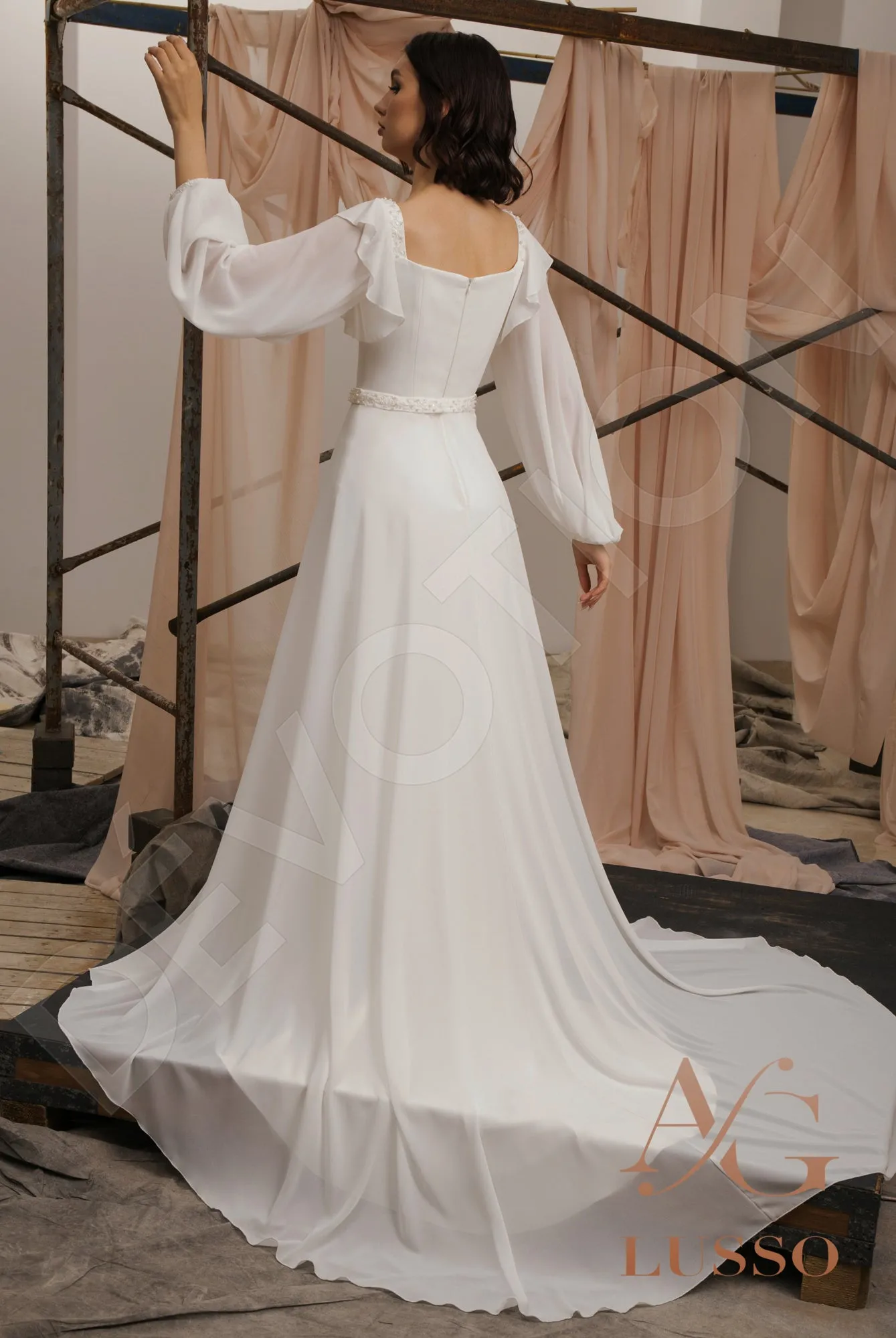Jacquelina Trumpet/Mermaid Off-shoulder/Drop shoulders LightMilk Wedding dress