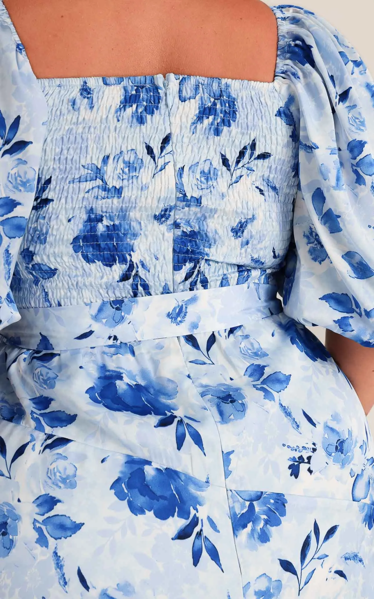 Janice Maxi Dress - Blue Floral