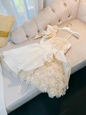 JazzHer Pretty Ball Gown Straps Lace Flowers Homecoming Dresses Birthday Outfits With Bow (PRE-ORDER)