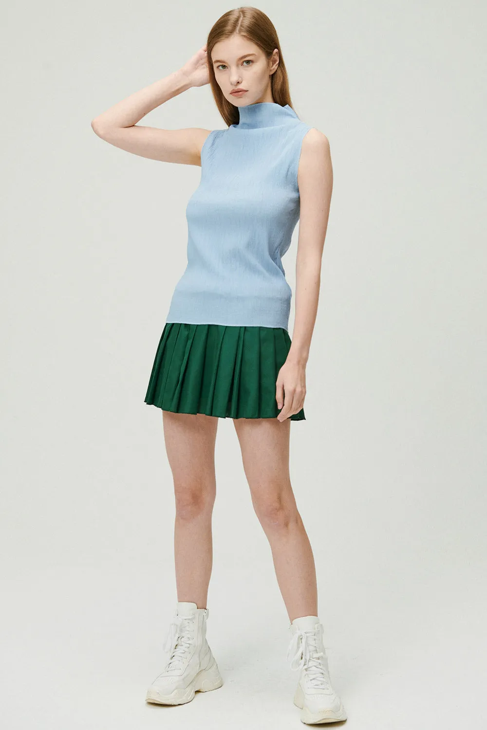 Kathleen Sheer Plisse Top