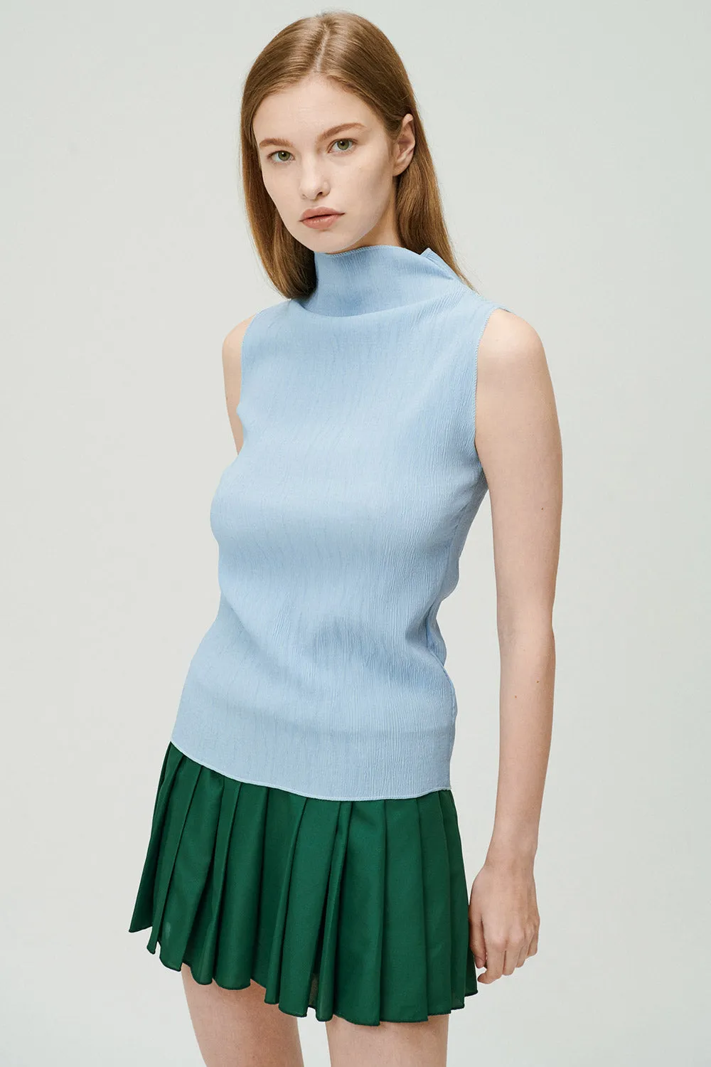 Kathleen Sheer Plisse Top