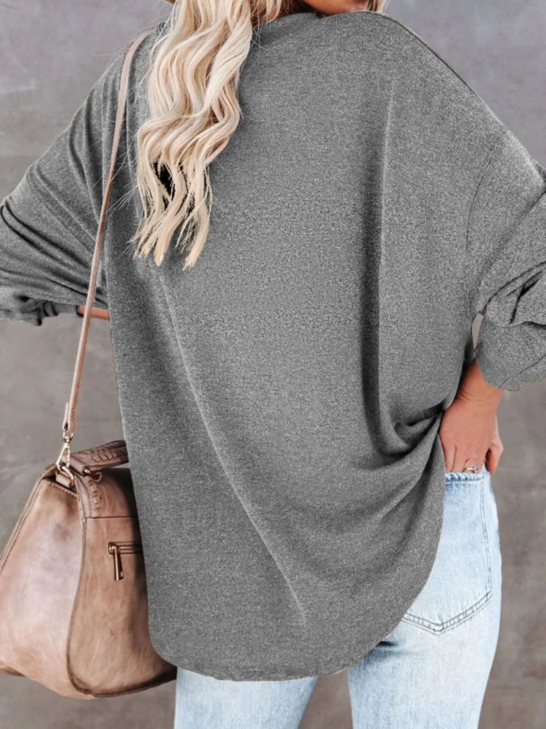 KHD Buttoned Drop Shoulder Top (6 Colors)
