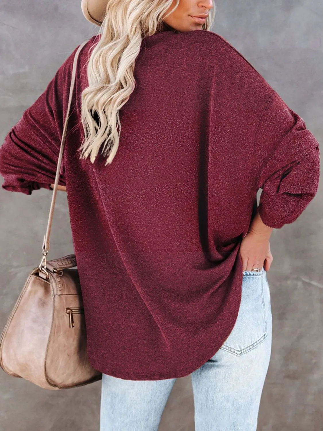 KHD Buttoned Drop Shoulder Top (6 Colors)