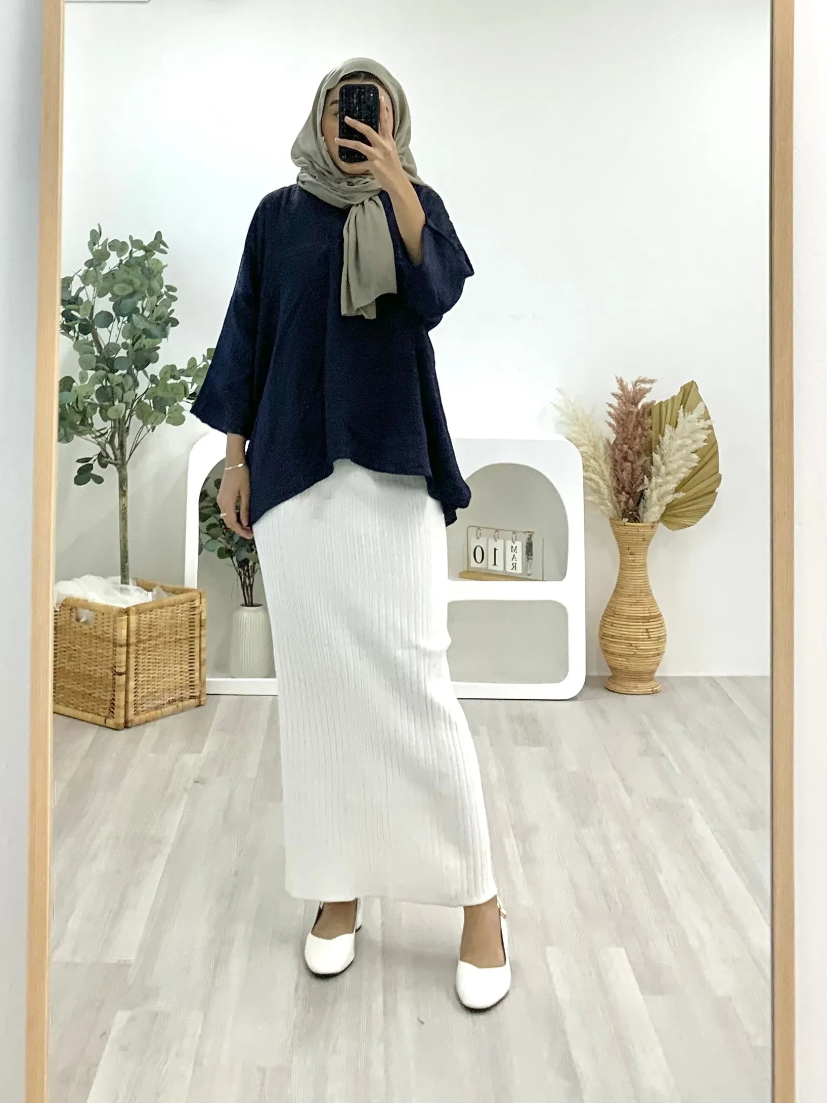 Kimono Crinkle Satin Top KCST