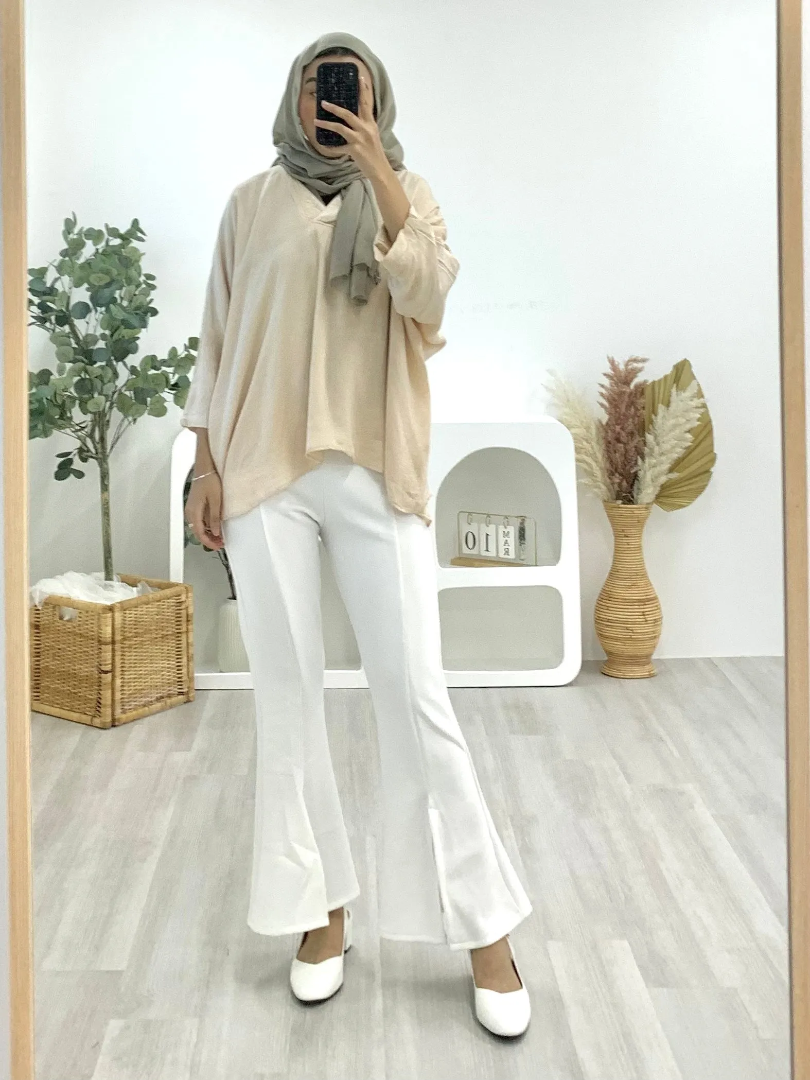 Kimono Crinkle Satin Top KCST