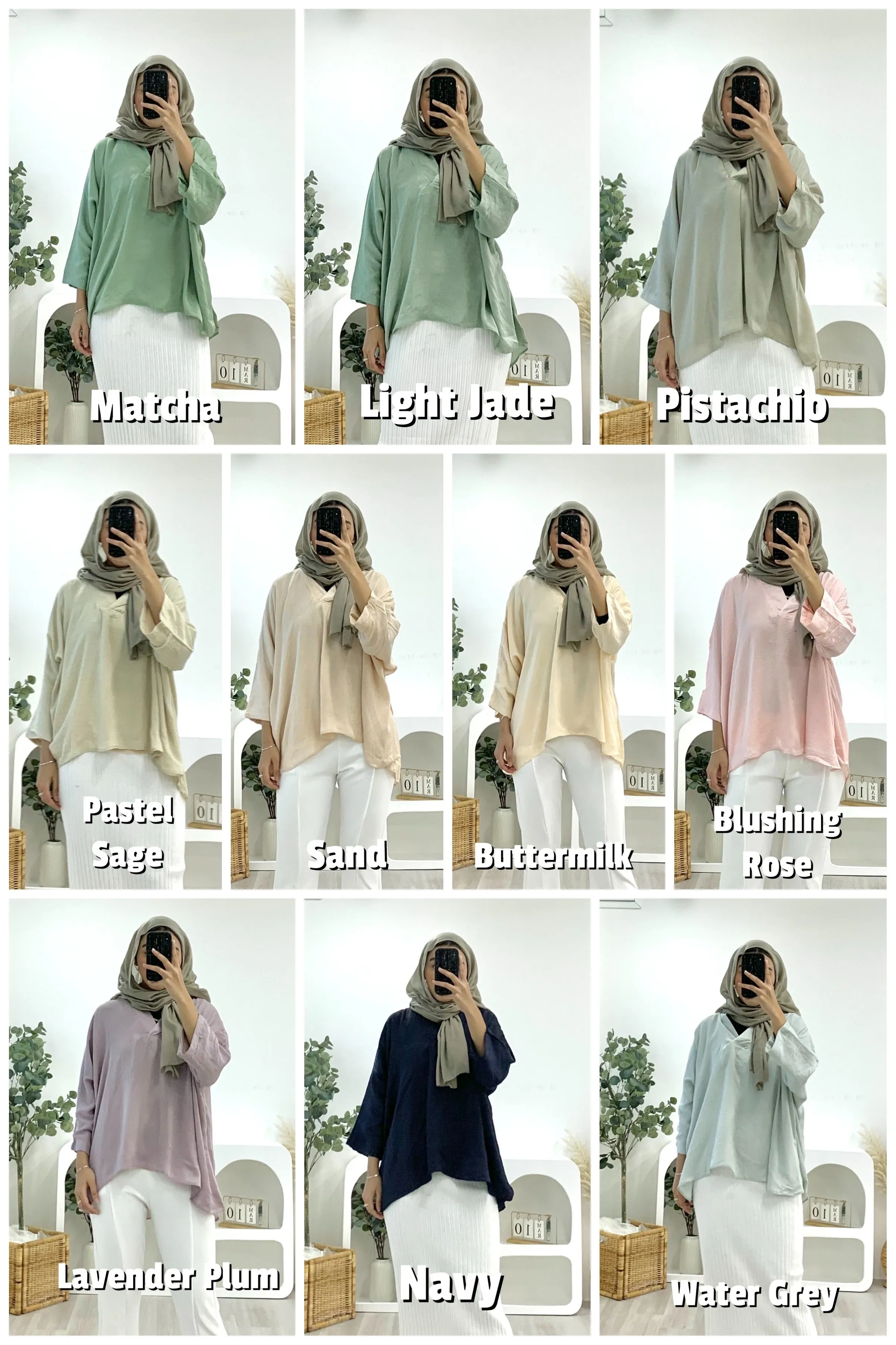 Kimono Crinkle Satin Top KCST
