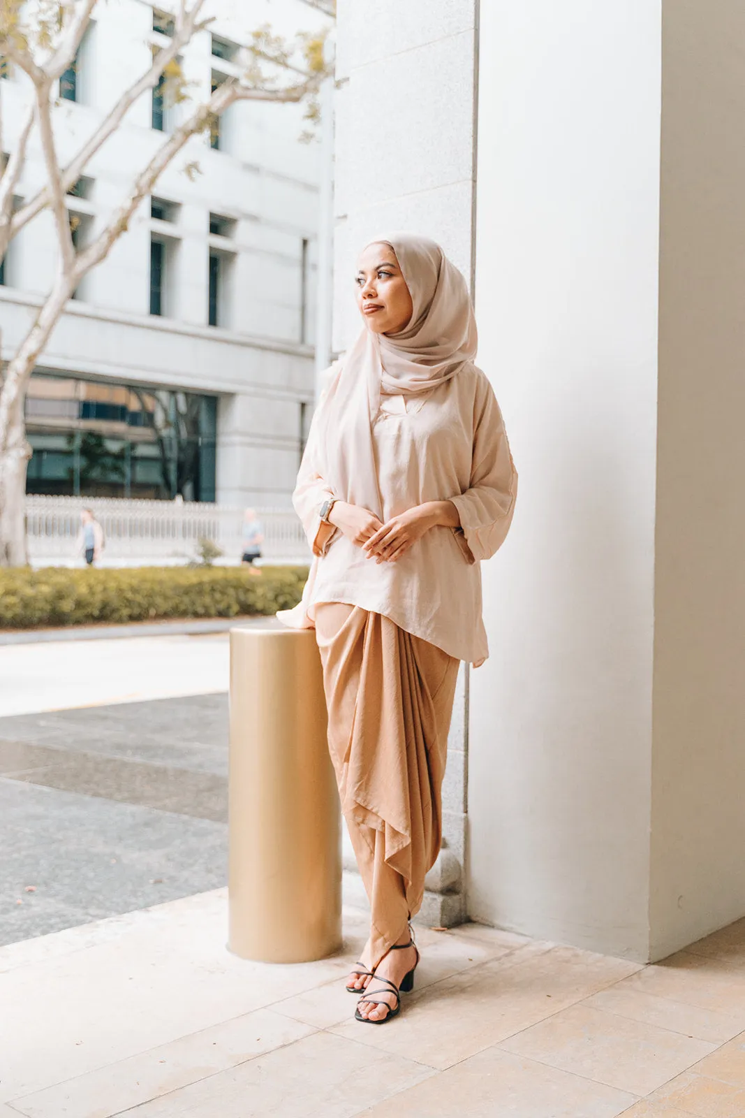 Kimono Crinkle Satin Top KCST