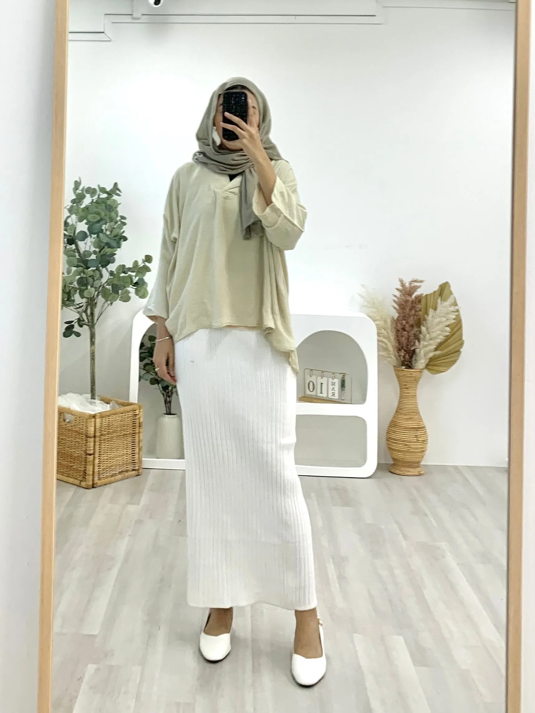 Kimono Crinkle Satin Top KCST