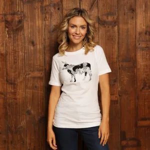 Kingsley Studded Nguni Regular Crew Tee - Pelican
