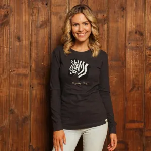 Kingsley Zebra Luxe Longsleeve Tee - Gravel
