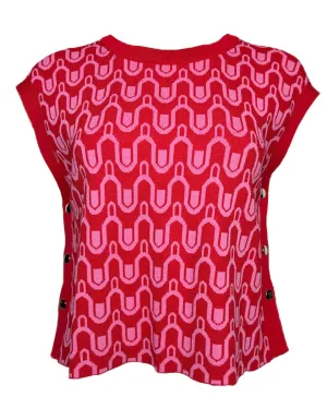 Knit Pullover With Accent Buttons