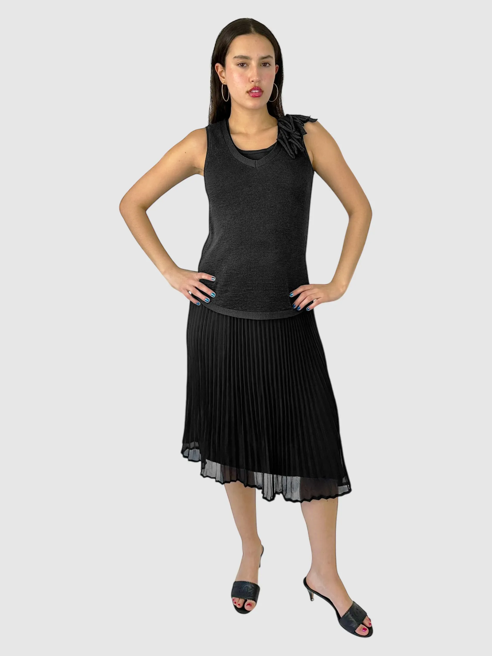 Knit Sheer Sleeveless Top