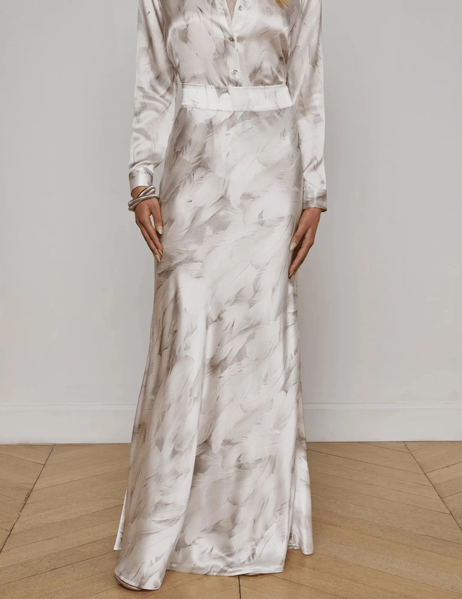 L'Agence Ryker Silk Maxi Skirt