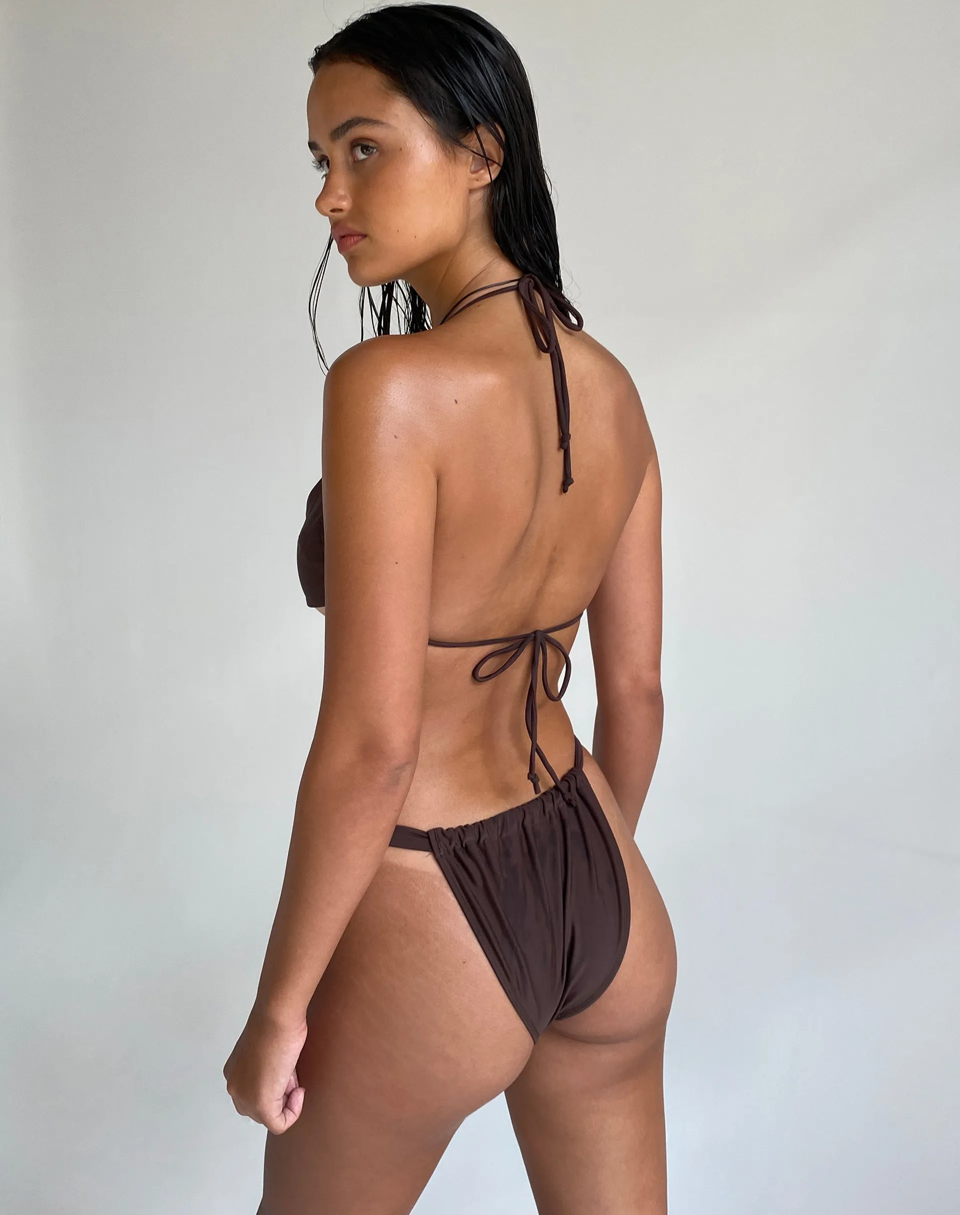 Lawa Bikini Top in Coconut Brown