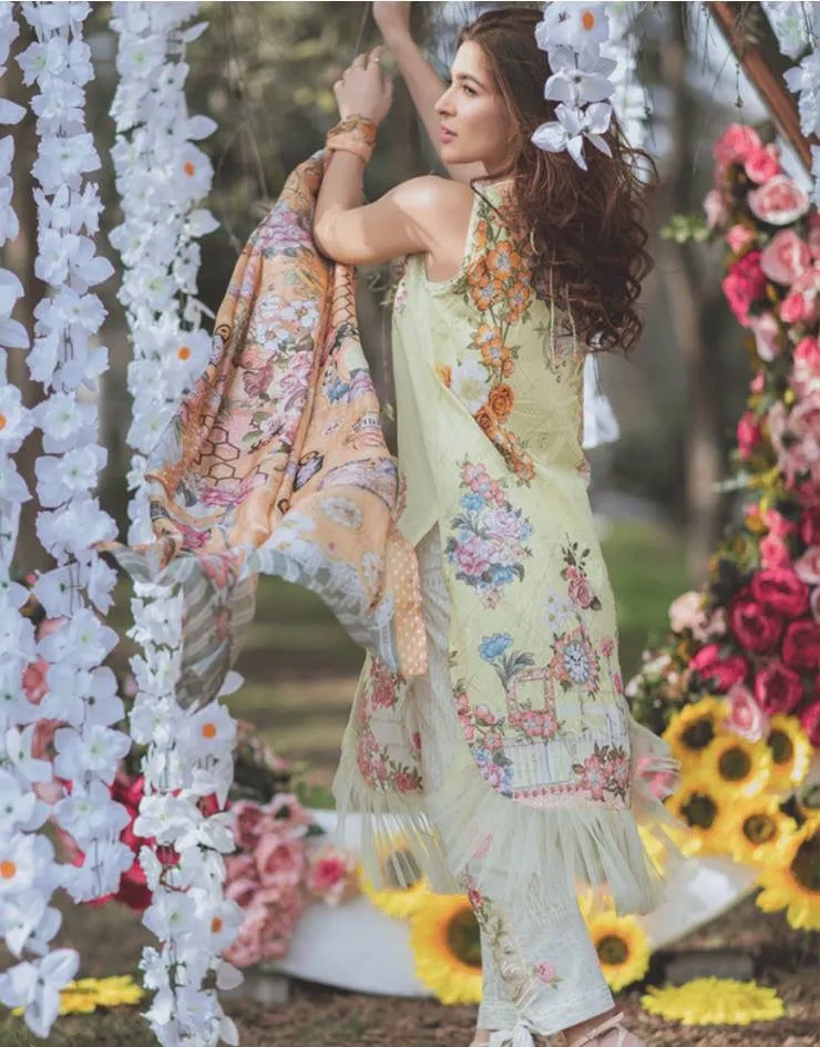 Lawn dress by rang rasiya Model # L 1167