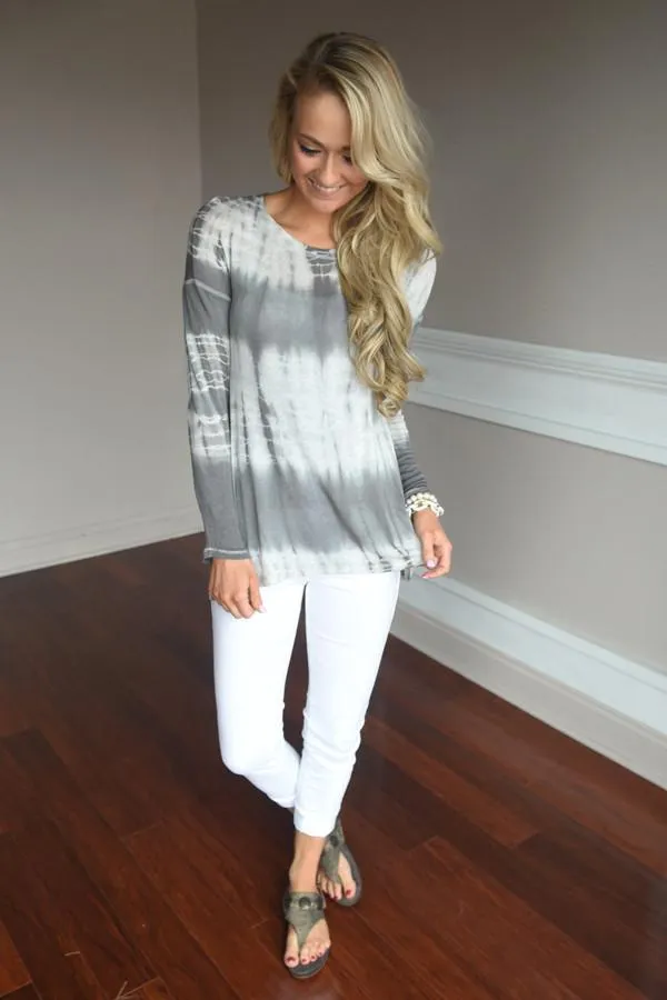 Level Up Top ~ Grey