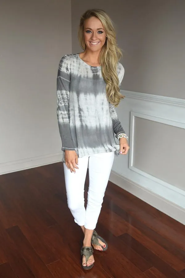 Level Up Top ~ Grey