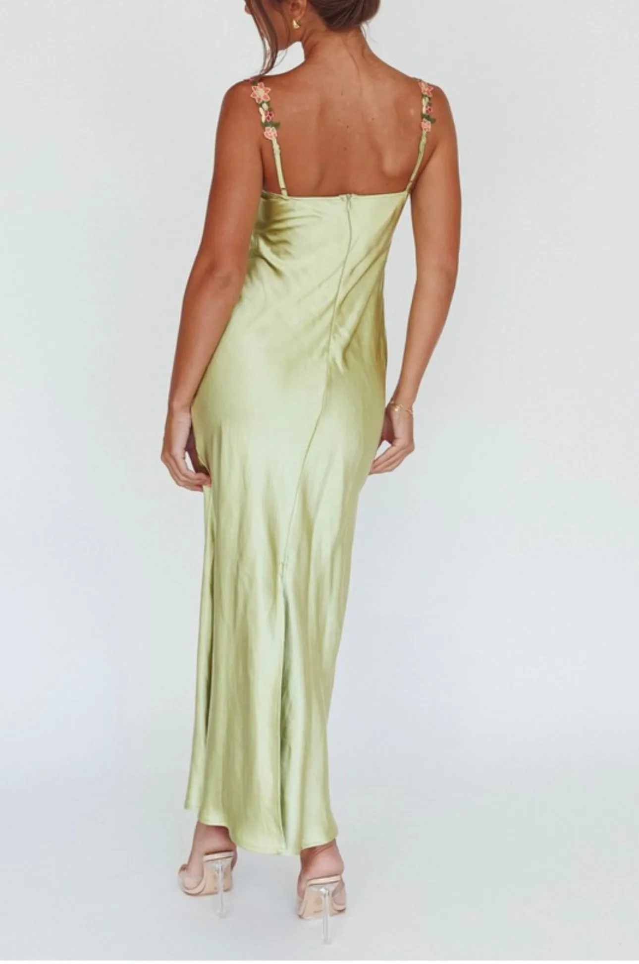 LIME EMBROIDERY DRESS