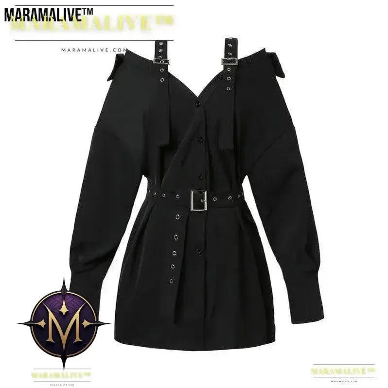 Little Black Dress - Unique belts & Straps Cute Minidress