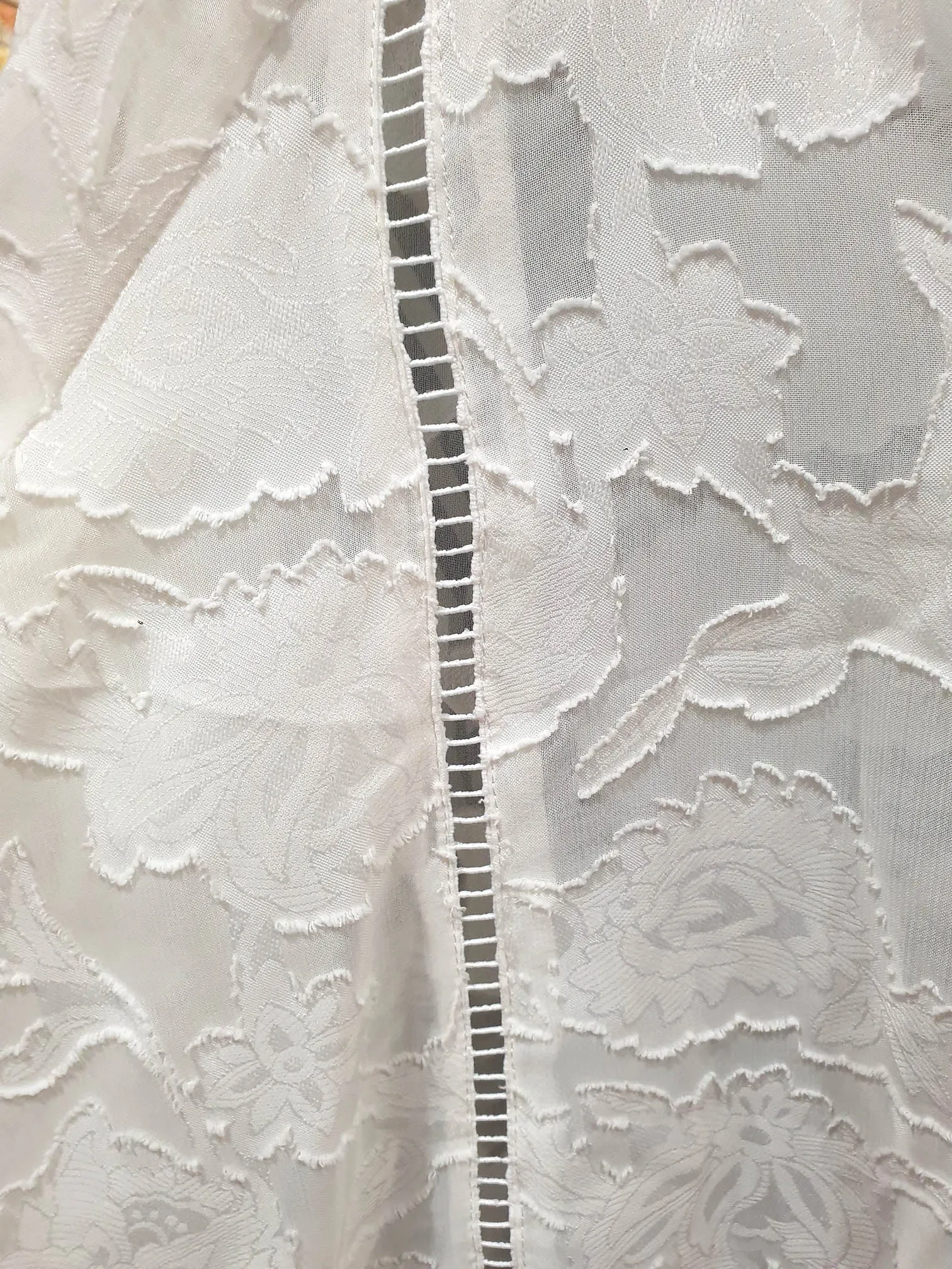Liz Jordan white semi-sheer top size 16