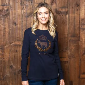 Luxe Crest Longsleeve Tee Midnight