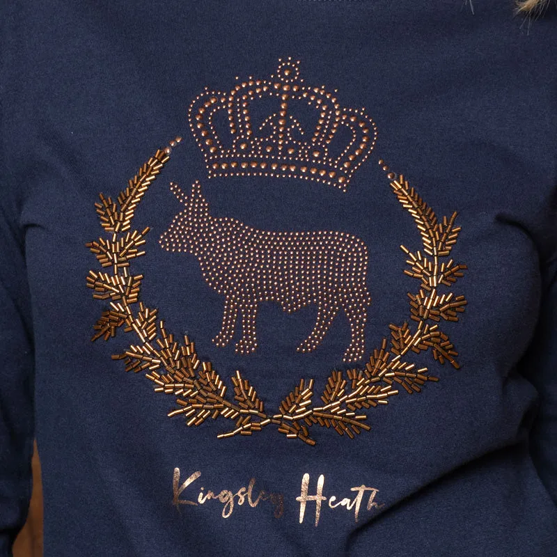 Luxe Crest Longsleeve Tee Midnight