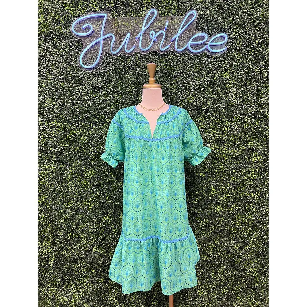 Luz Blue Green Dress
