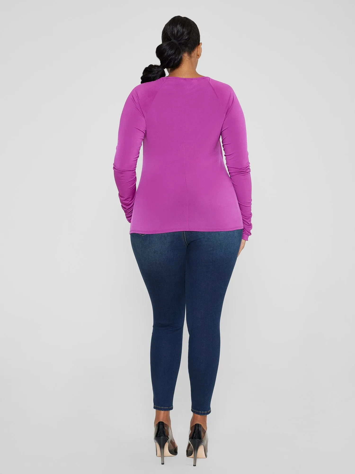 Lydia V-Neck Ruched Top