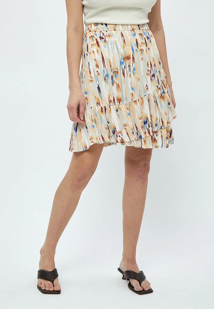 Mahogany Nederdel - Feather Gray Print