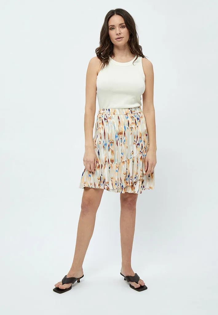 Mahogany Nederdel - Feather Gray Print
