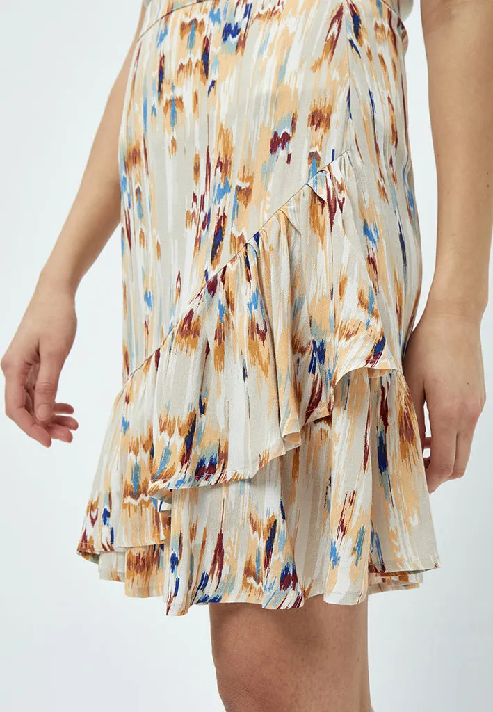 Mahogany Nederdel - Feather Gray Print