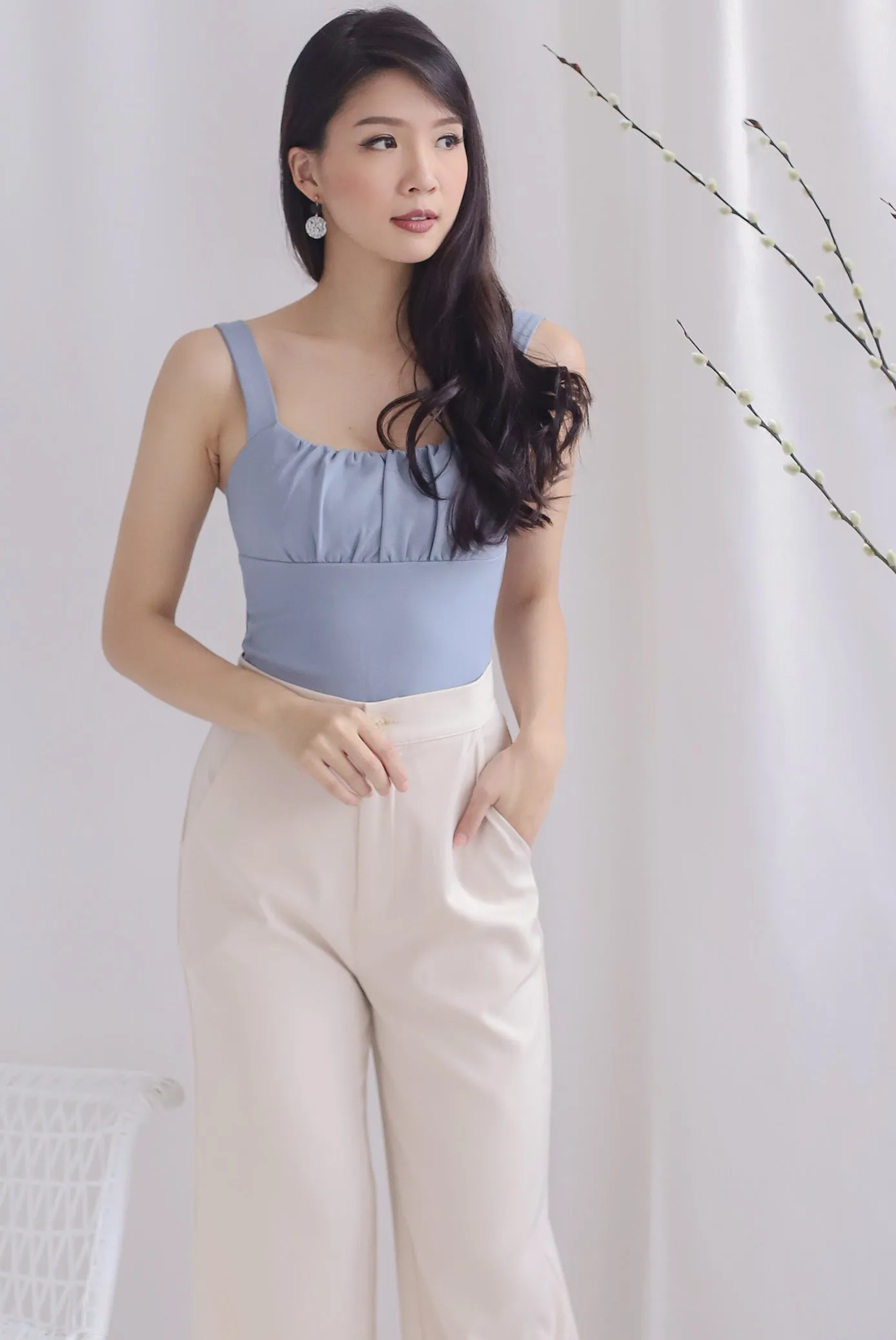 Melodia Bustier Top In Skyblue
