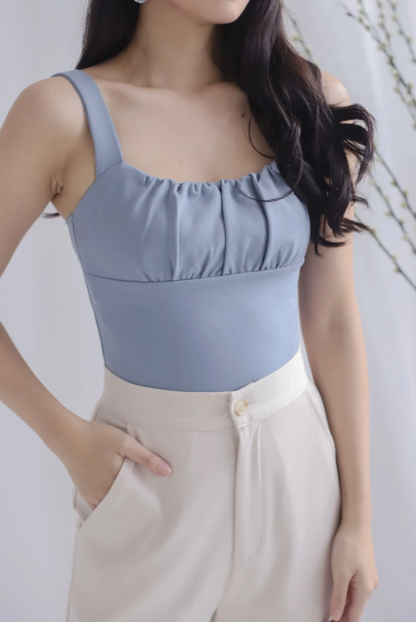 Melodia Bustier Top In Skyblue