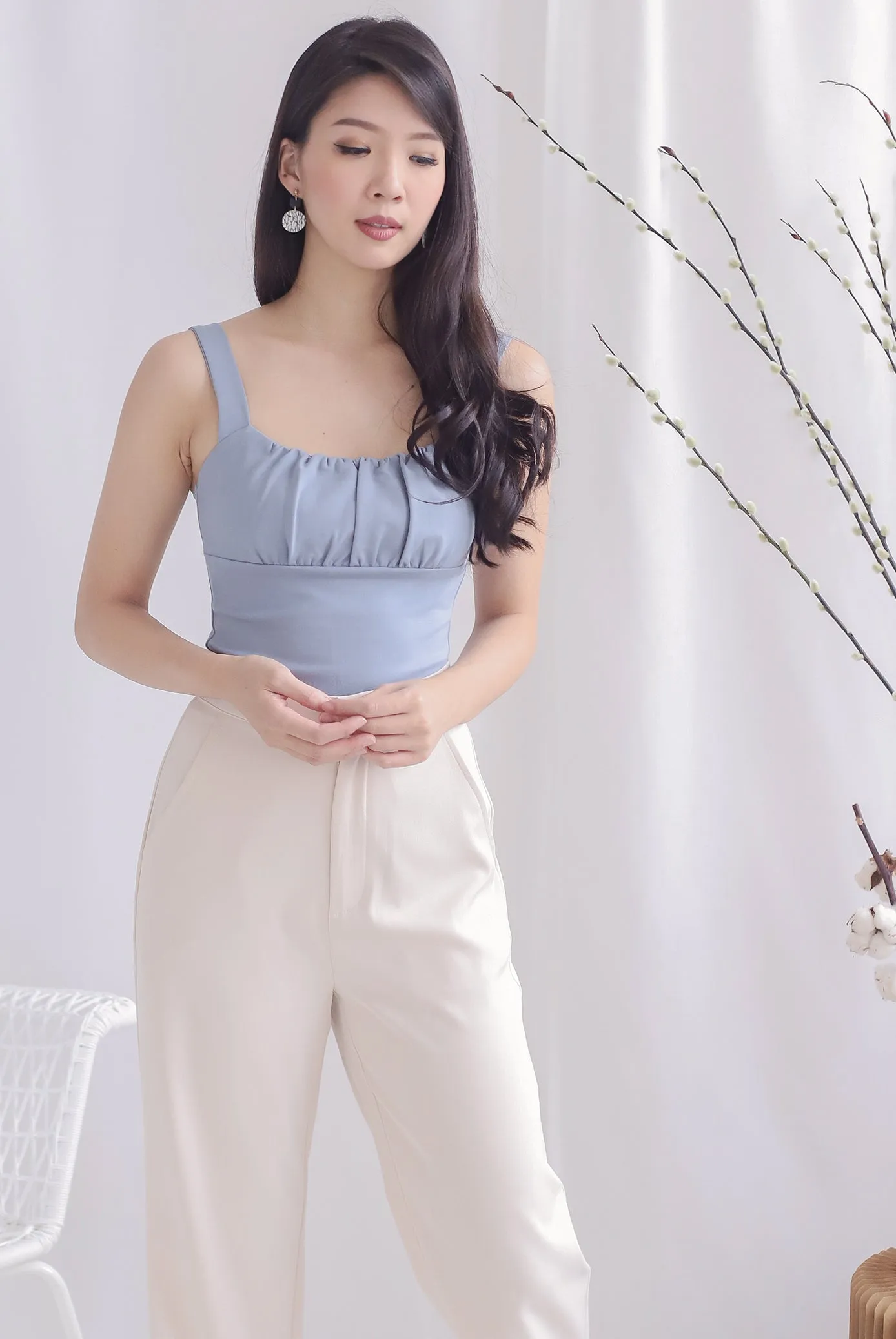 Melodia Bustier Top In Skyblue