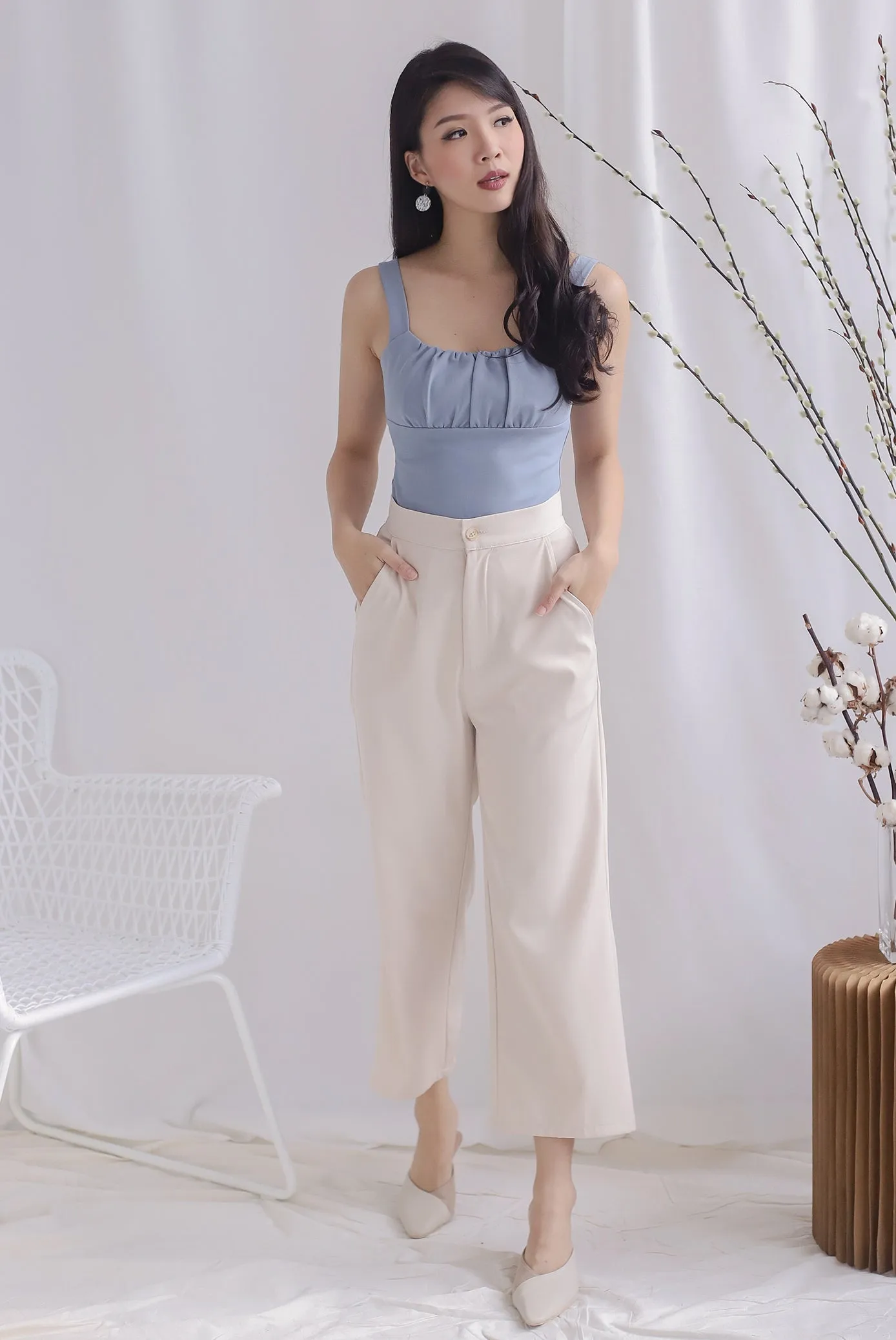 Melodia Bustier Top In Skyblue