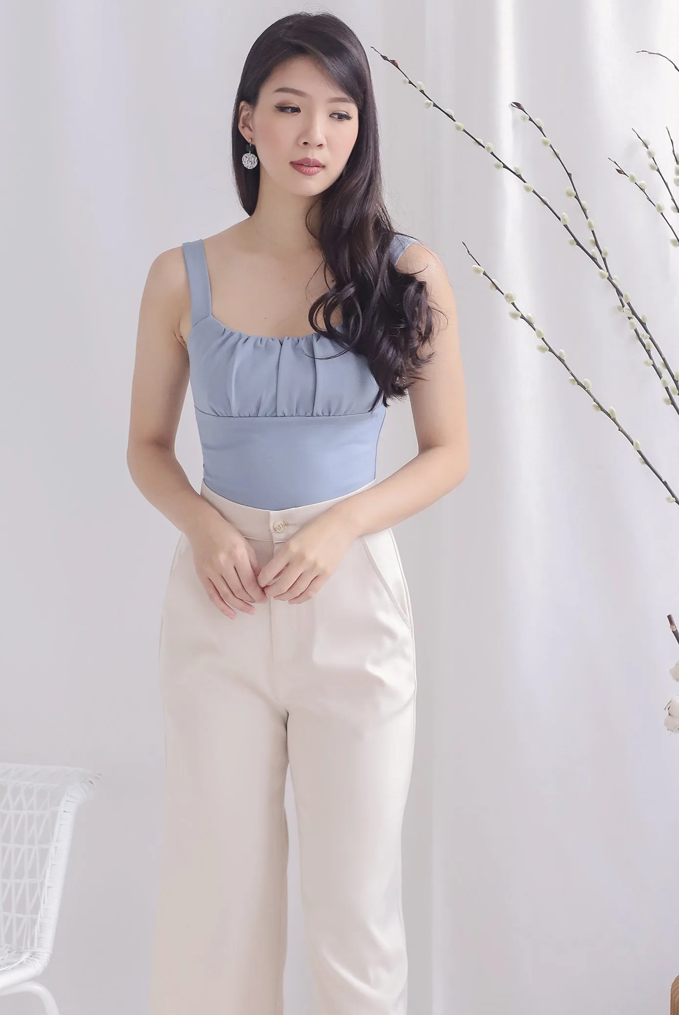 Melodia Bustier Top In Skyblue