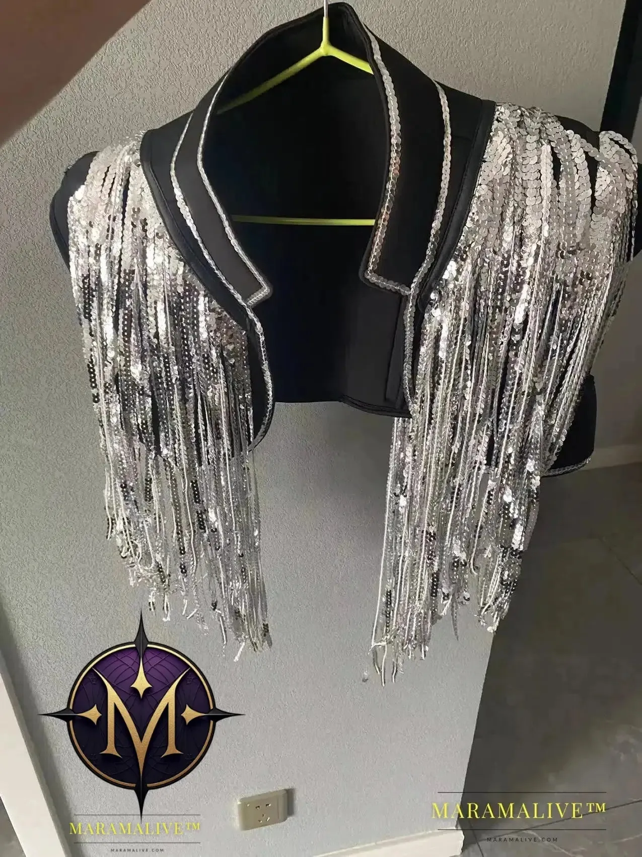 Men Women New Shiny Tassels Sequins Vest Waistcoat Costumes Christmas Singer Dancer Stage Performance Bar Party Fringes Armors