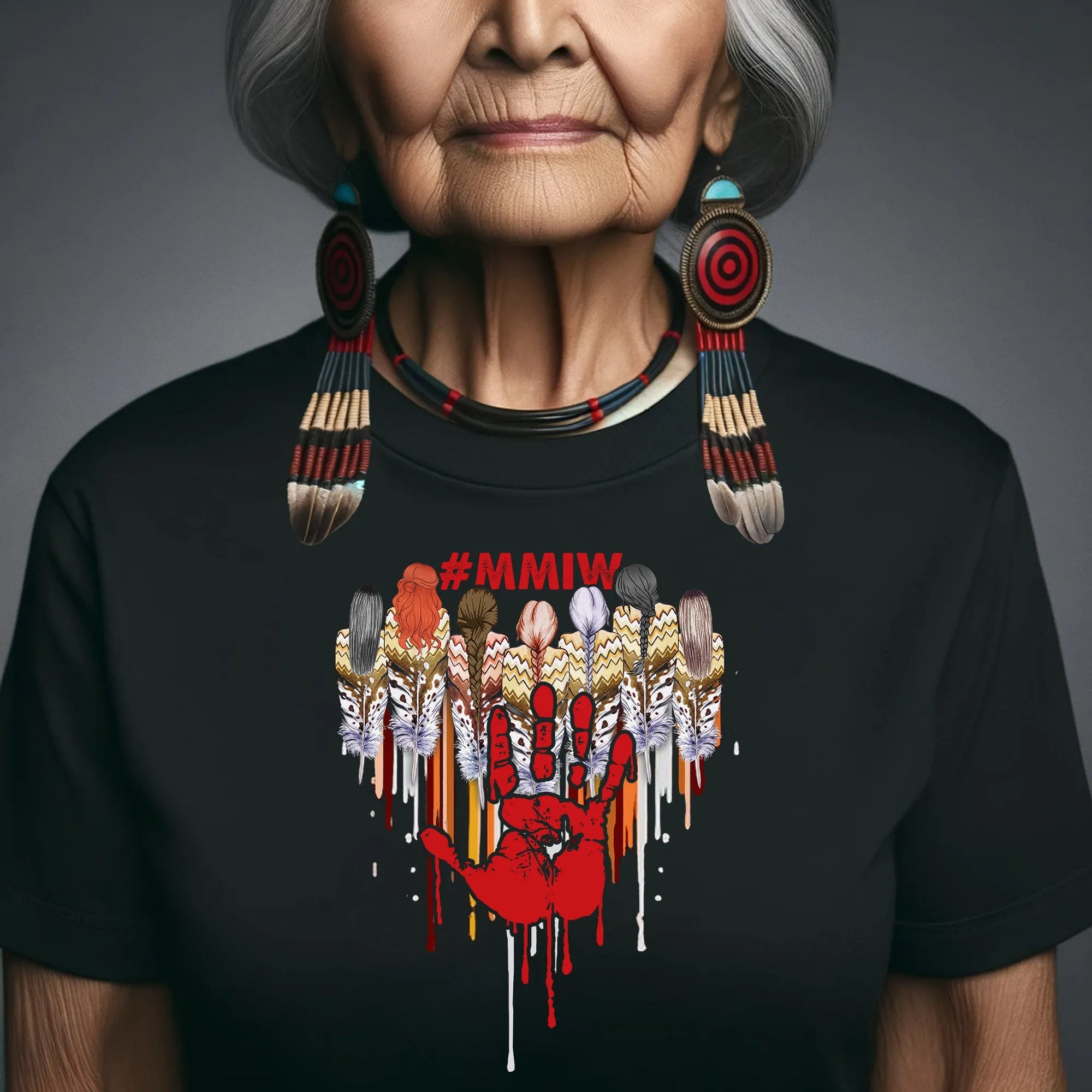 MMIW Women Heather Gray Hand Together Feather Heart Unisex T-Shirt/Hoodie/Sweatshirt