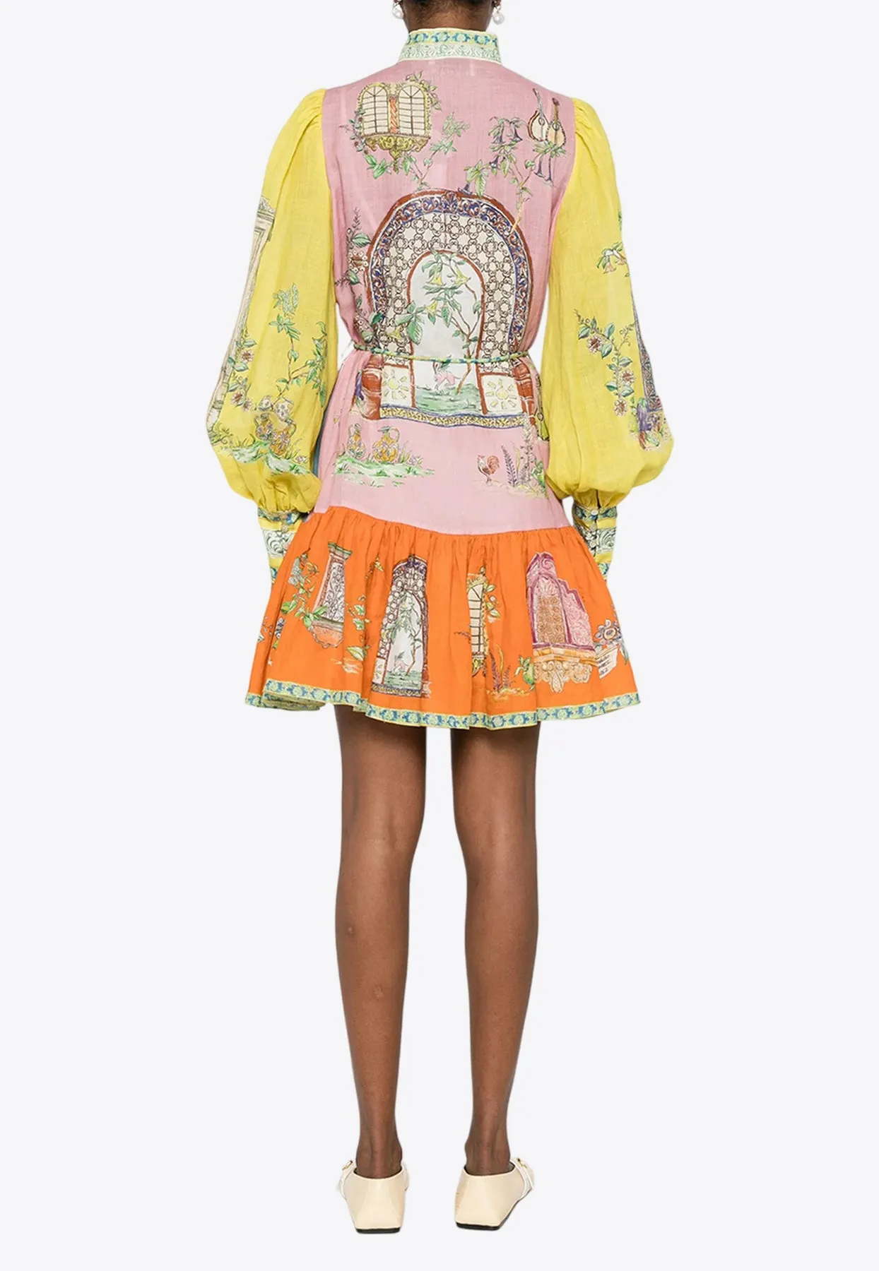 Monte Printed Mini Shirt Dress