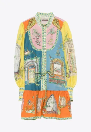 Monte Printed Mini Shirt Dress