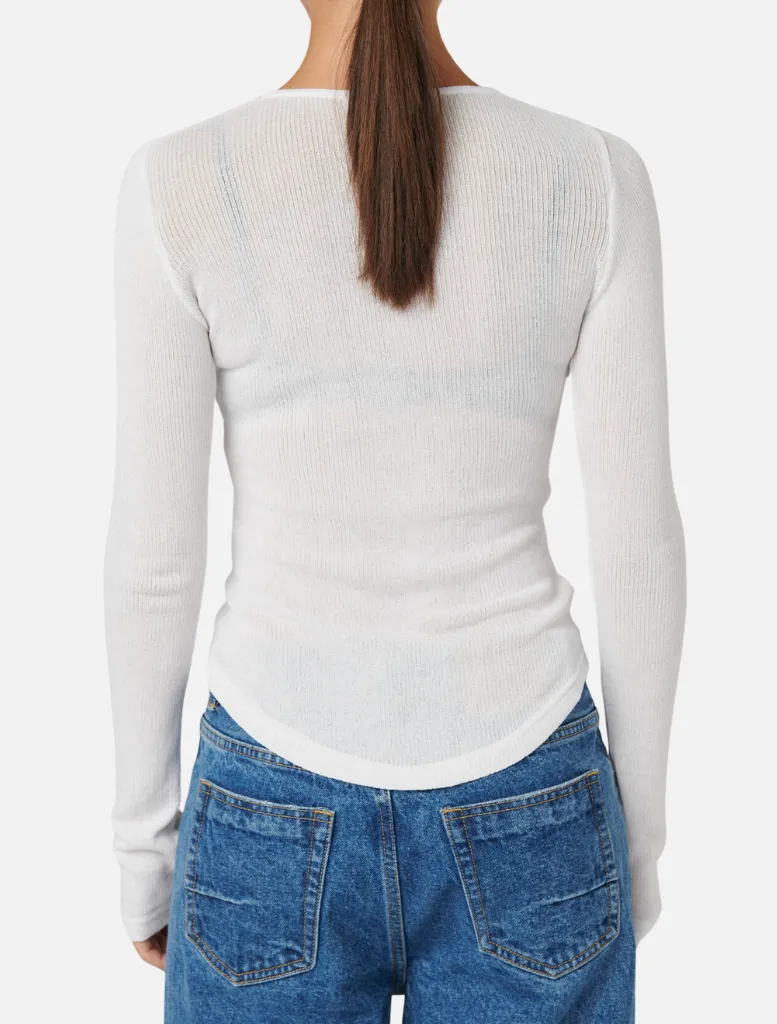 Myles Crew Neck Top - White