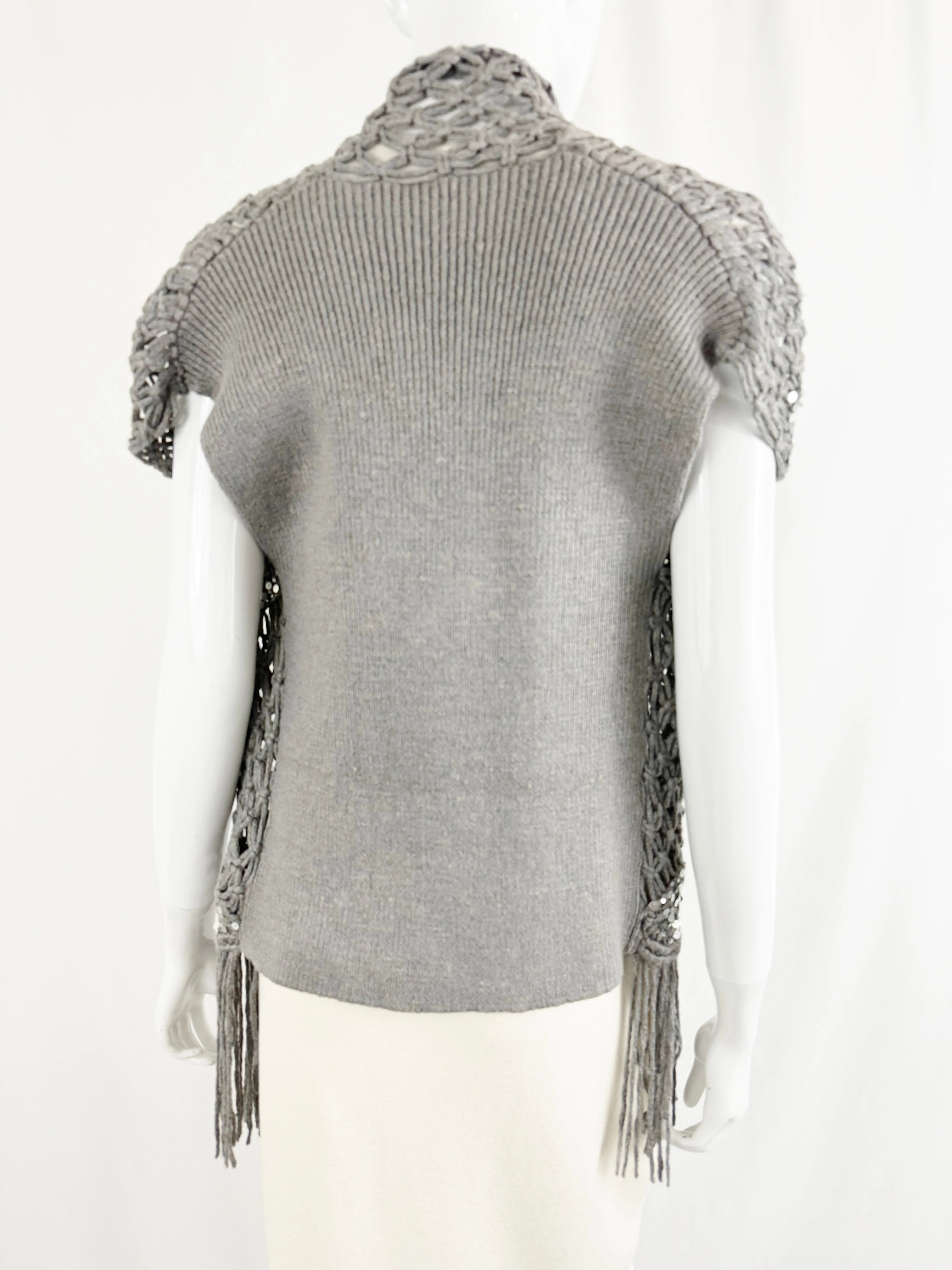 NEW Brunello Cucinelli Sequin Accent Vest Size L